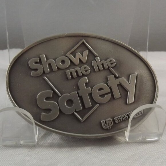 Show me the Safety Swan Valley Advertising Promotional Belt Buckle - Picture 5 of 8